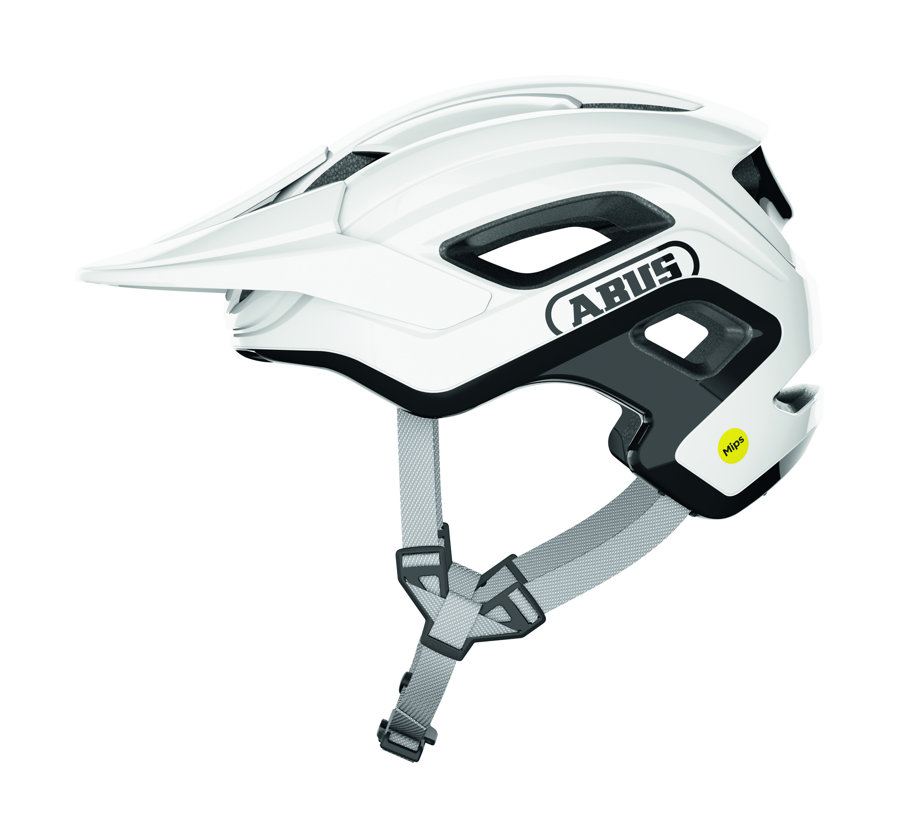 ABUS kerékpáros sport sisak Cliffhanger MIPS, In-Mold, alpine white, M (54-58 cm)
