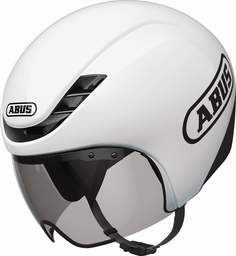 ABUS kerékpáros időfutam sisak GameChanger TT 1.1, In-Mold, shiny white, M (54-58 cm)