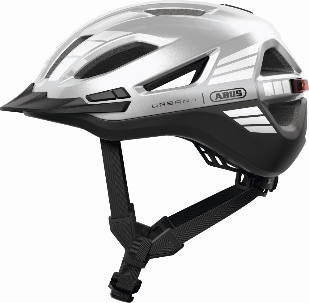 ABUS kerékpáros városi sisak Urban-I 4.0 ACE, In-Mold, signal silver, XL (60-64cm)