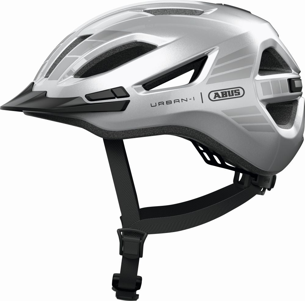 ABUS kerékpáros városi sisak Urban-I 4.0 LR, In-Mold, signal silver,XL (60-64 cm)