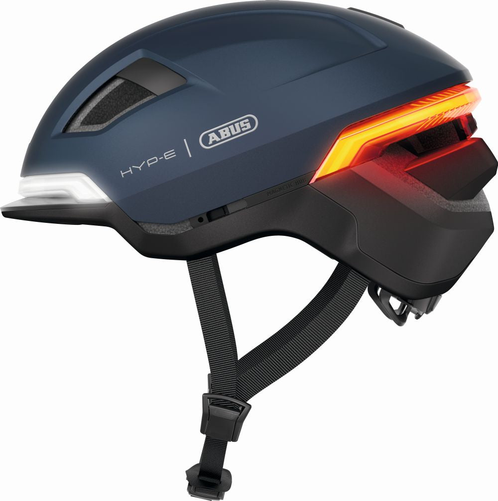 ABUS kerékpáros városi sisak HYP-E, In-Mold, beépített index funkcióval, midnight blue S (51-55 cm)