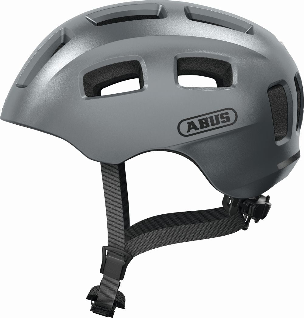 ABUS kerékpáros gyerek sisak Youn-I 2.0, In-Mold, graphite silver, S (48-54 cm)
