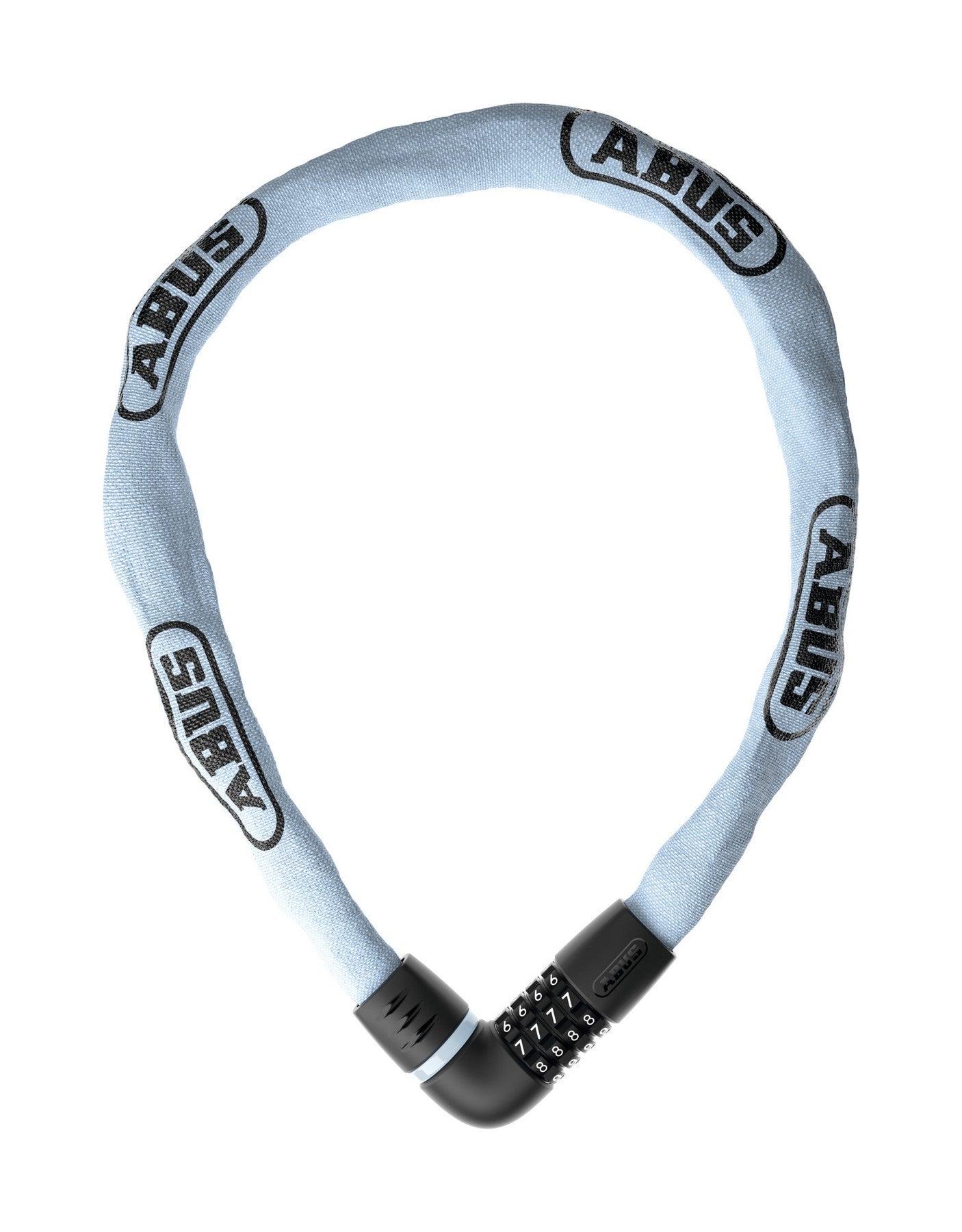 ABUS láncos lakat számzárral Tresor 6807C/110, light blue (7mm)