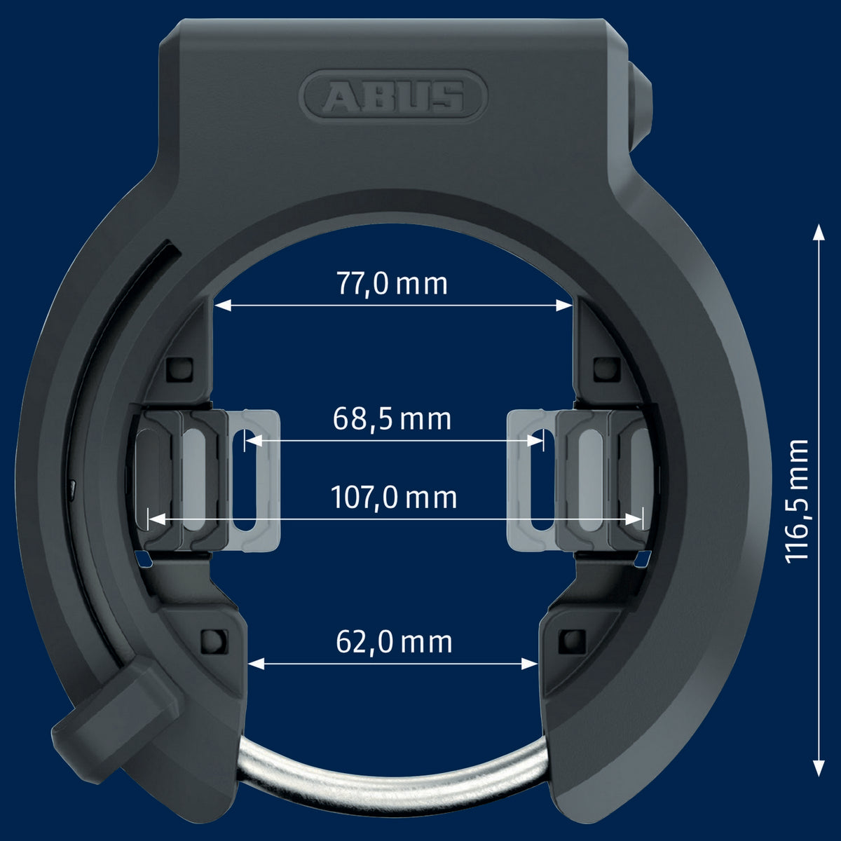 ABUS patkó lakat Granit XPlus 6950M (R) - kulcsot megtartja, XPlus zárszerkezettel