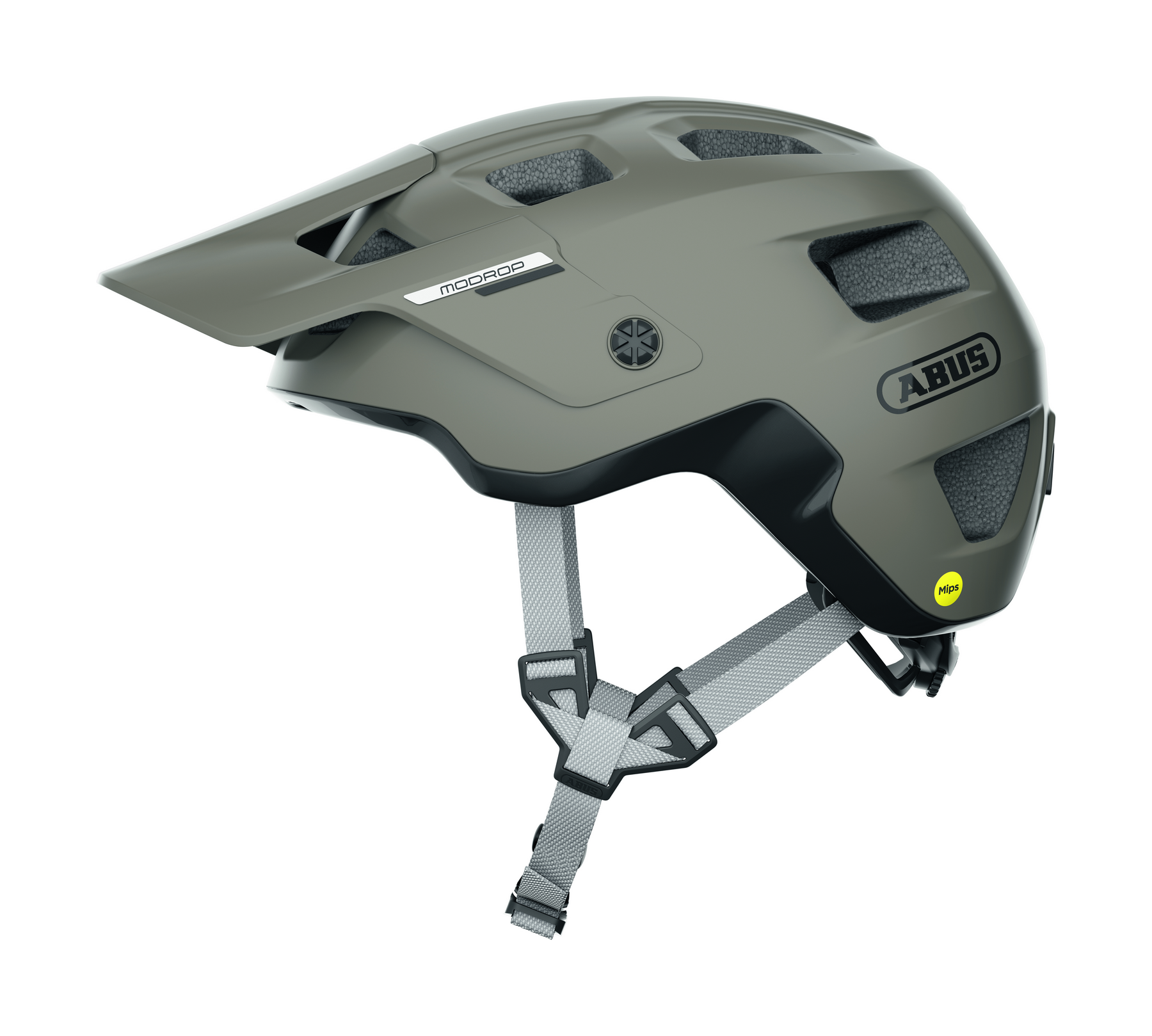 ABUS kerékpáros sport sisak MoDrop MIPS, In-Mold, dust grey, M (54-58 cm)