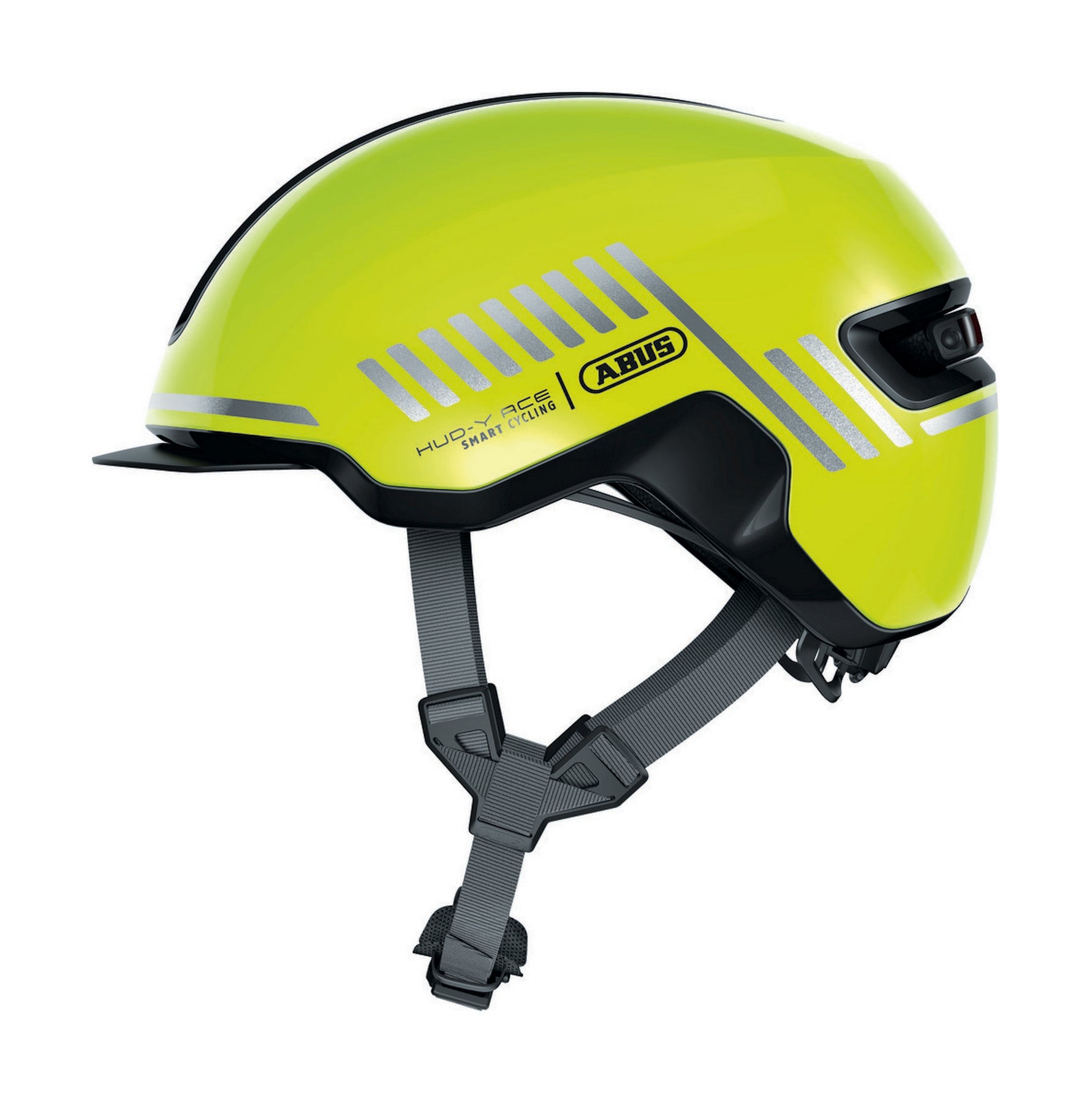 ABUS kerékpáros városi sisak Hud-Y, In-Mold, signal yellow, L (57-61 cm)