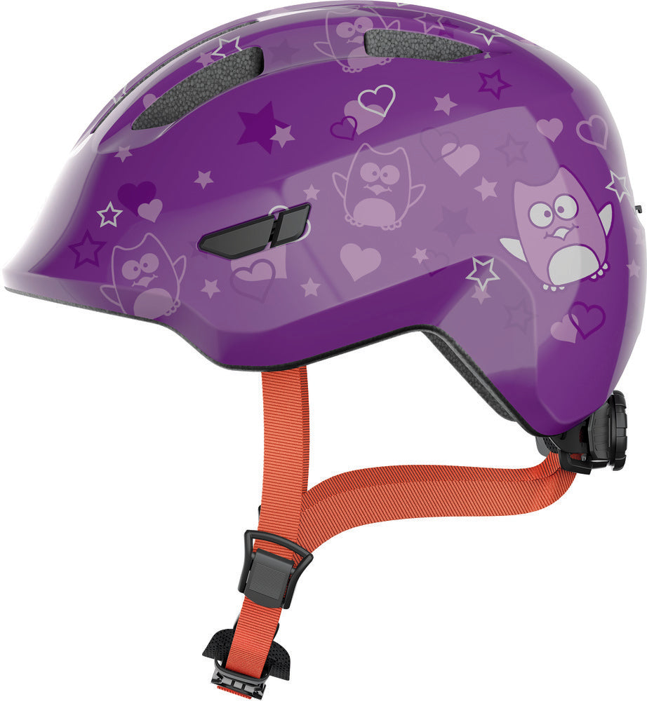 ABUS kerékpáros gyerek sisak Smiley 3.0, In-Mold, purple star, M (50-55 cm)