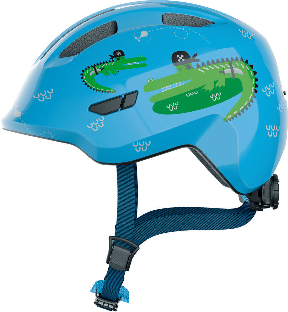 ABUS kerékpáros gyerek sisak Smiley 3.0, In-Mold, blue croco, M (50-55 cm)