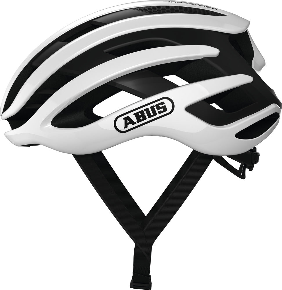 ABUS kerékpáros sport sisak AirBreaker, In-Mold, polar white shiny, M (52-58 cm)