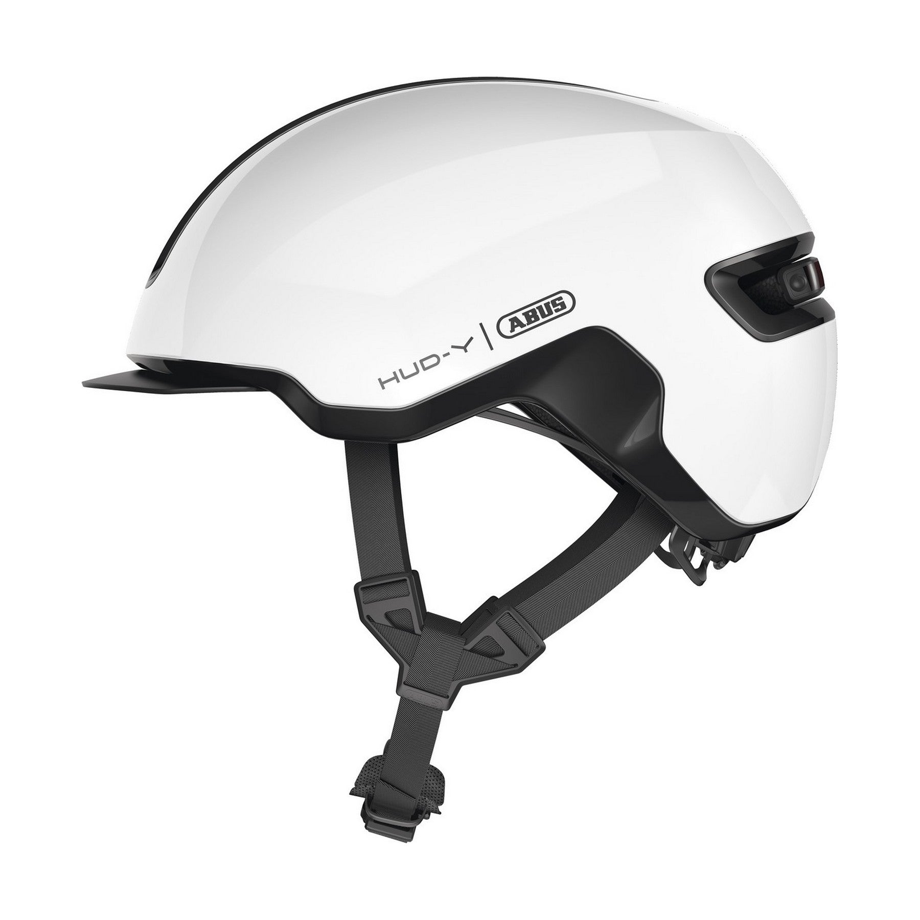 ABUS kerékpáros városi sisak Hud-Y, In-Mold, shiny white, L (57-61 cm)