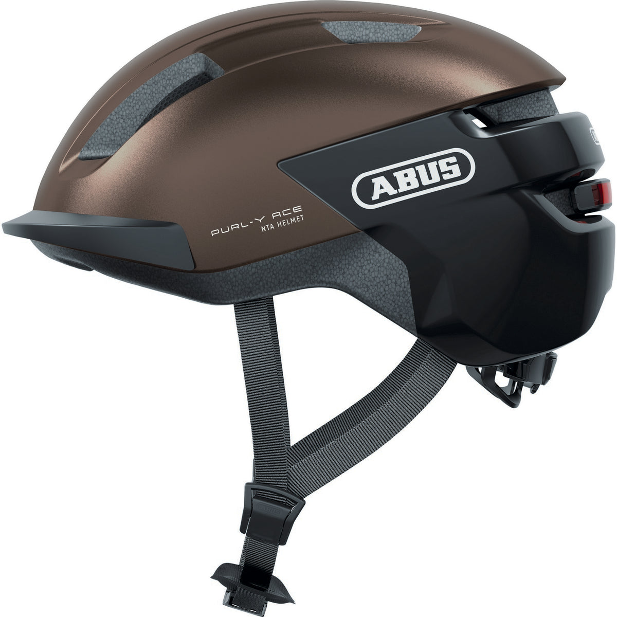 ABUS kerékpáros városi sisak Purl-Y ACE, In-Mold, metallic copper M (54-58 cm)