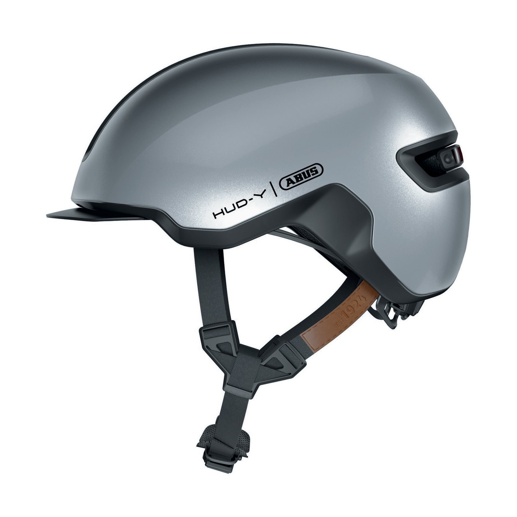 ABUS kerékpáros városi sisak Hud-Y, In-Mold, gleam silver M (54-58 cm)