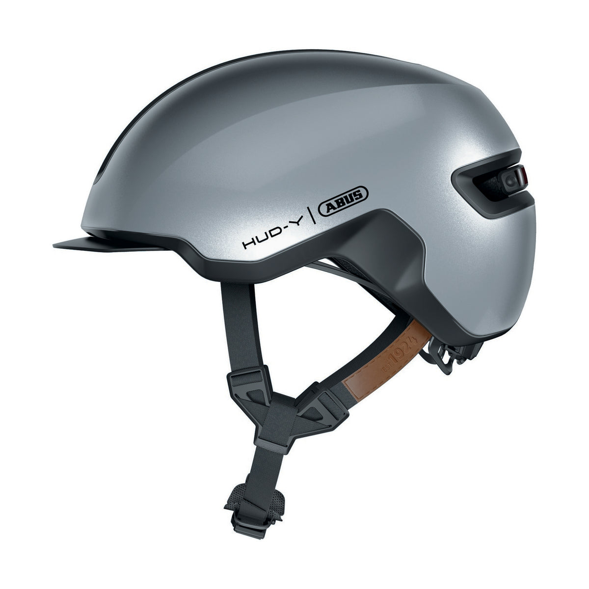 ABUS kerékpáros városi sisak Hud-Y, In-Mold, gleam silver L (57-61 cm)