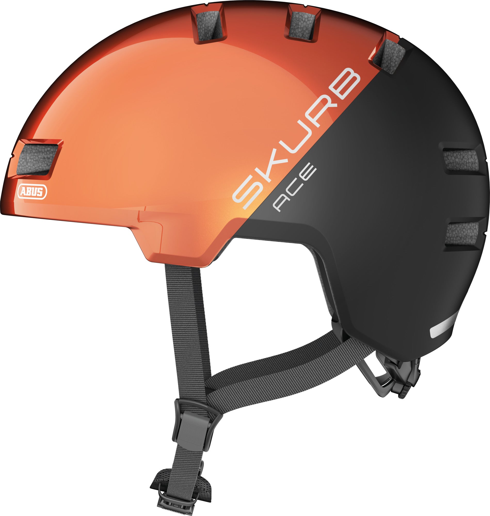 ABUS kerékpáros városi sisak Skurb ACE, ABS, goldfish orange, L (58-61 cm)