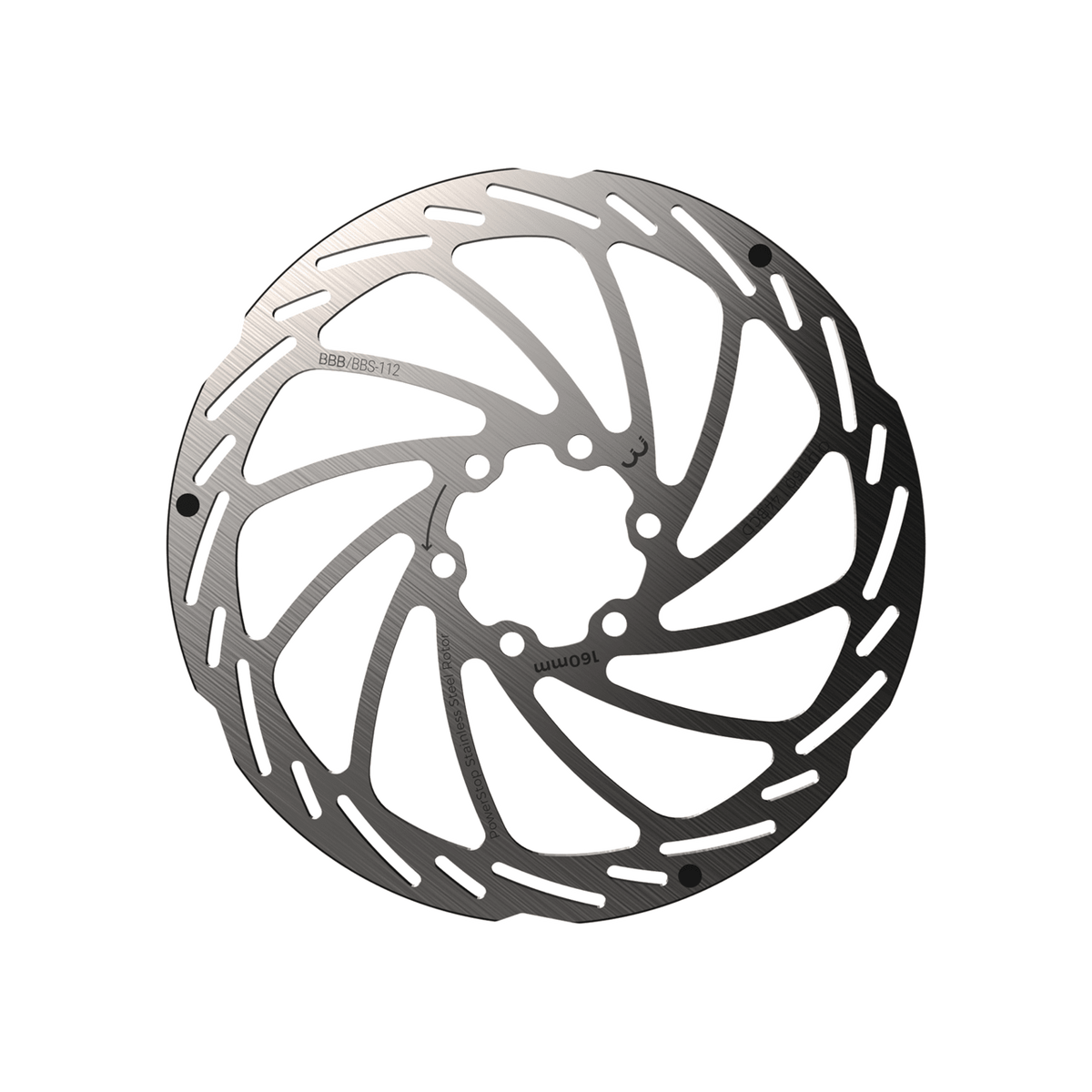 BBB Cycling kerékpáros féktárcsa BBS-112 PowerStop, 6 csavaros, 160mm