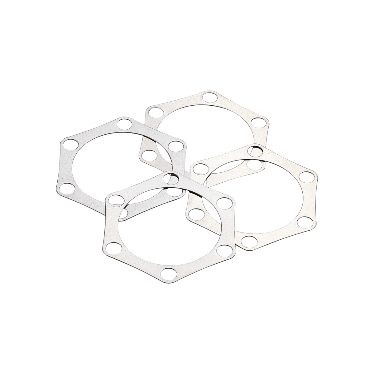 BBB Cycling kerékpáros féktárcsa alátét szett, BBS-130 Rotor, 6 csavaros, 4 db-os kiszerelés, ezüst