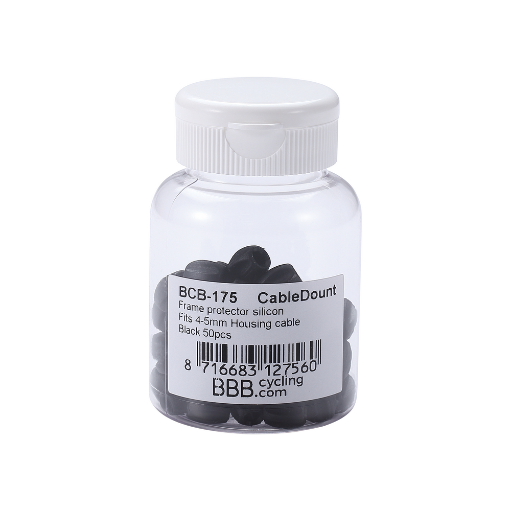 BBB Cycling kerékpáros vázvédő BCB-175 CableWrap, szilikon, 4-5 mm-es bovdenházakhoz, fekete (50 db)