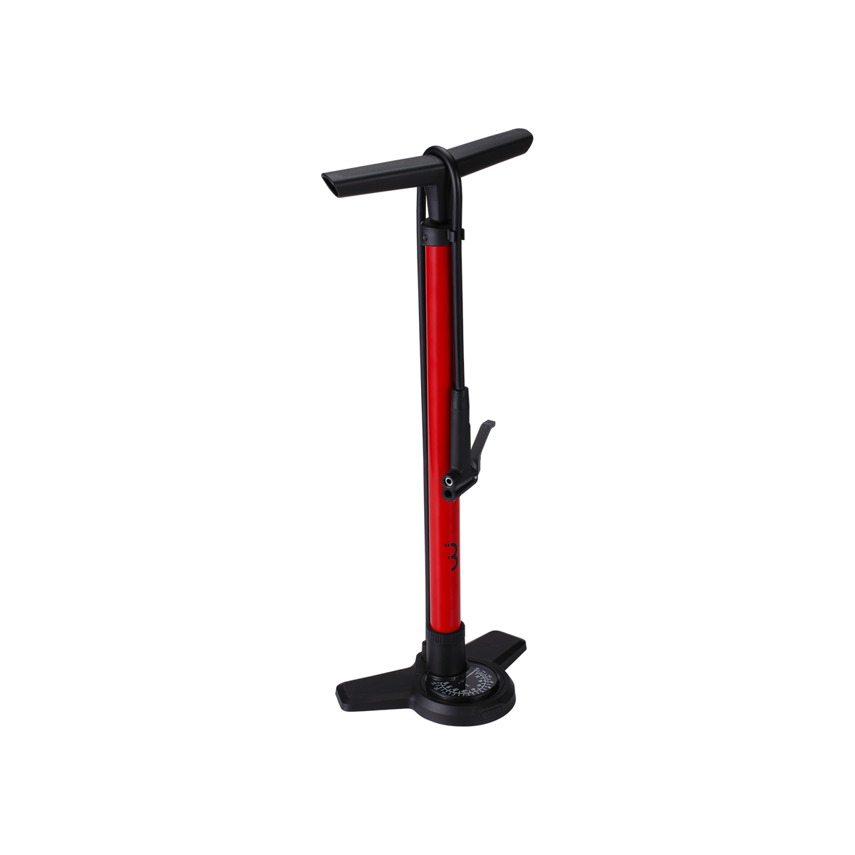 BBB Cycling kerékpáros állópumpa BFP-28 AirBoost, acél és kompozit, piros