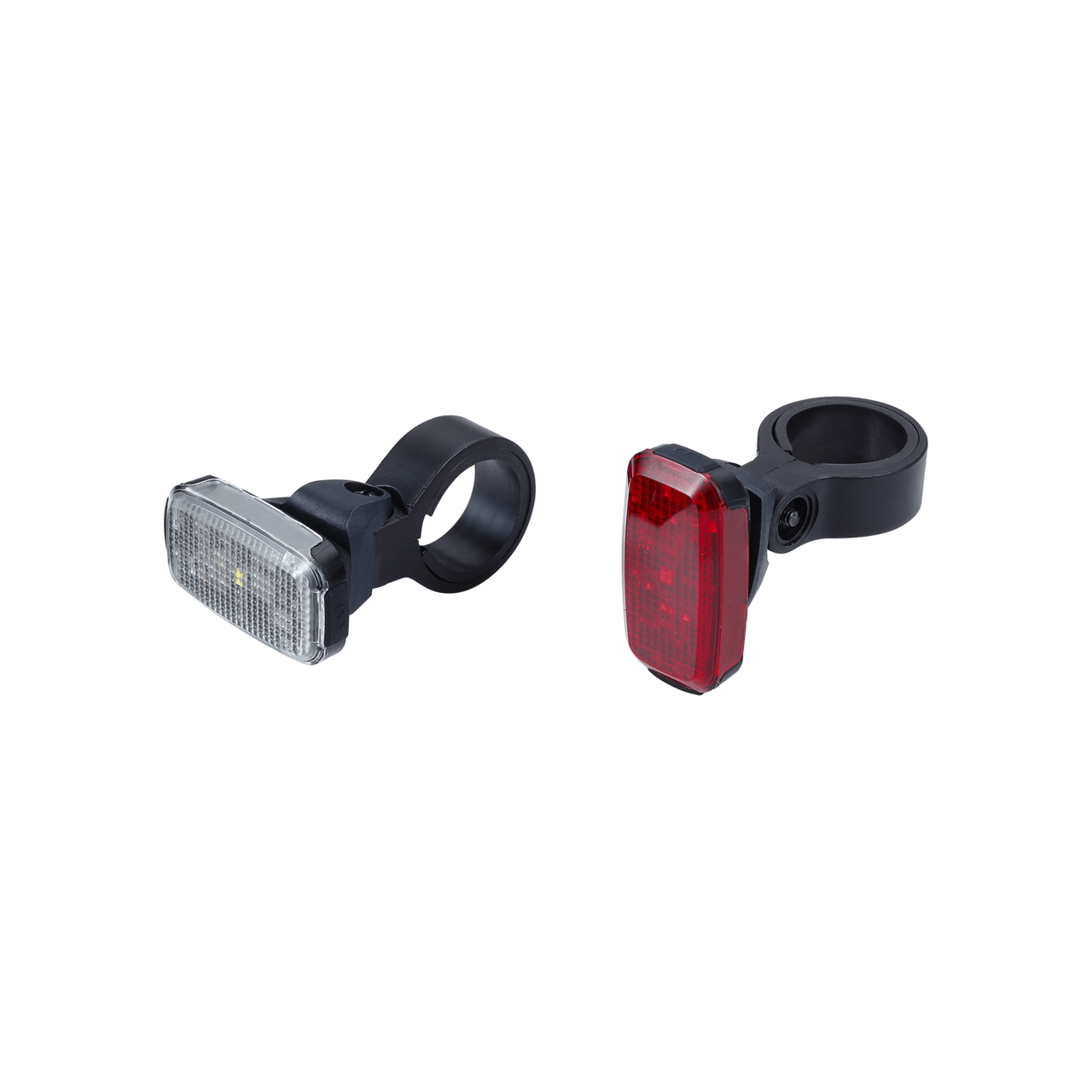 BBB Cycling kerékpáros lámpa szett BLS-148 SpotCombo, 24 és 4 lumen (első és hátsó), 3 mód, micro USB tölthető 300mAh akku, gumis felfogatással