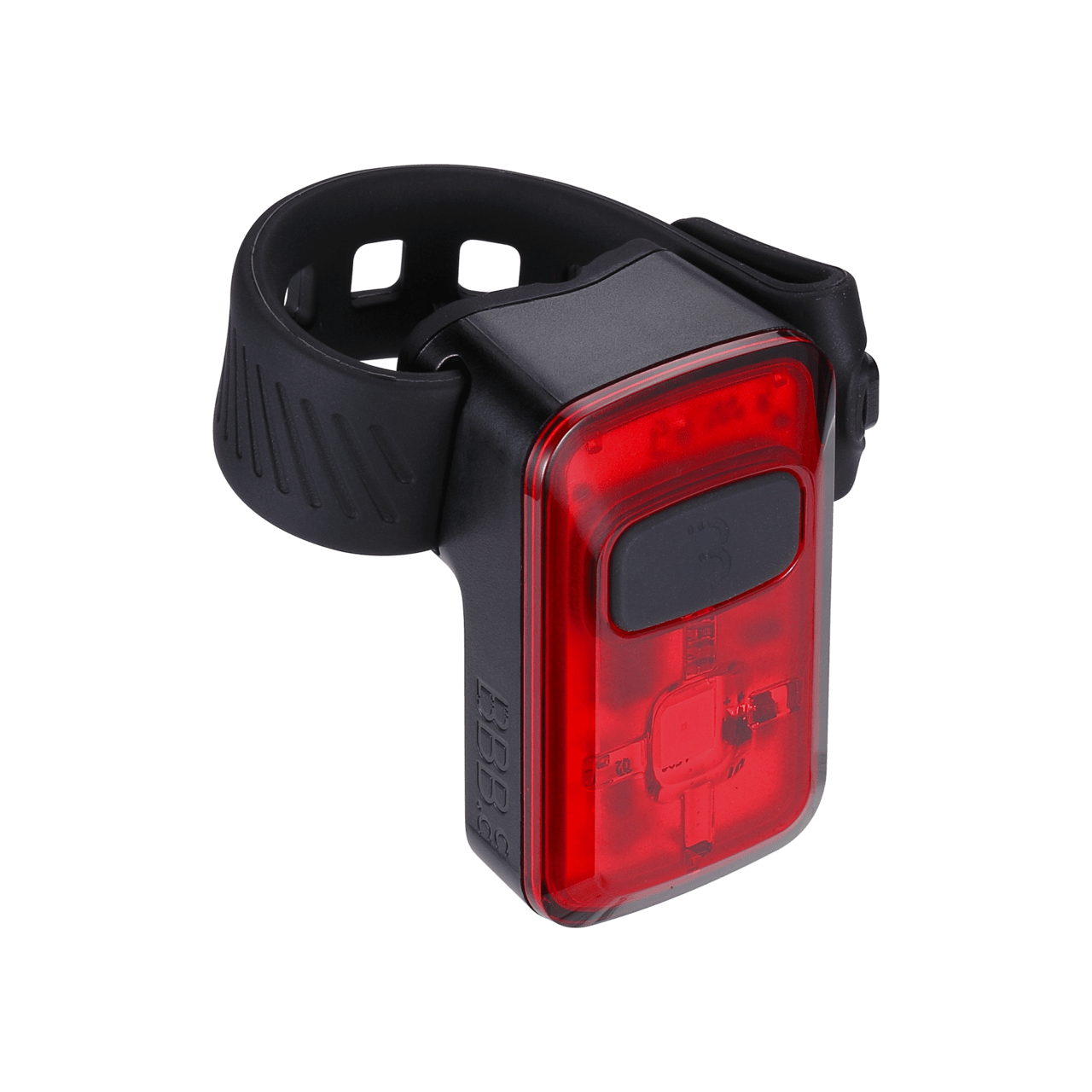 BBB Cycling kerékpáros hátsó lámpa BLS-152 Spark 2.0, 10 lumen, 4mód, USB C tölthető 300 mAh akku, gumis felfogatással