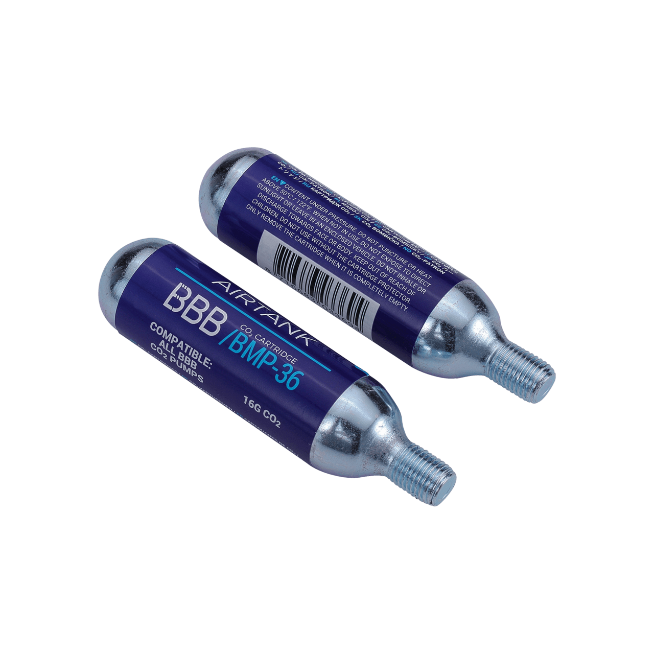 BBB Cycling kerékpáros CO2 pumpa patron BMP-35 AirTank, 16gramm, menetes, 2 db