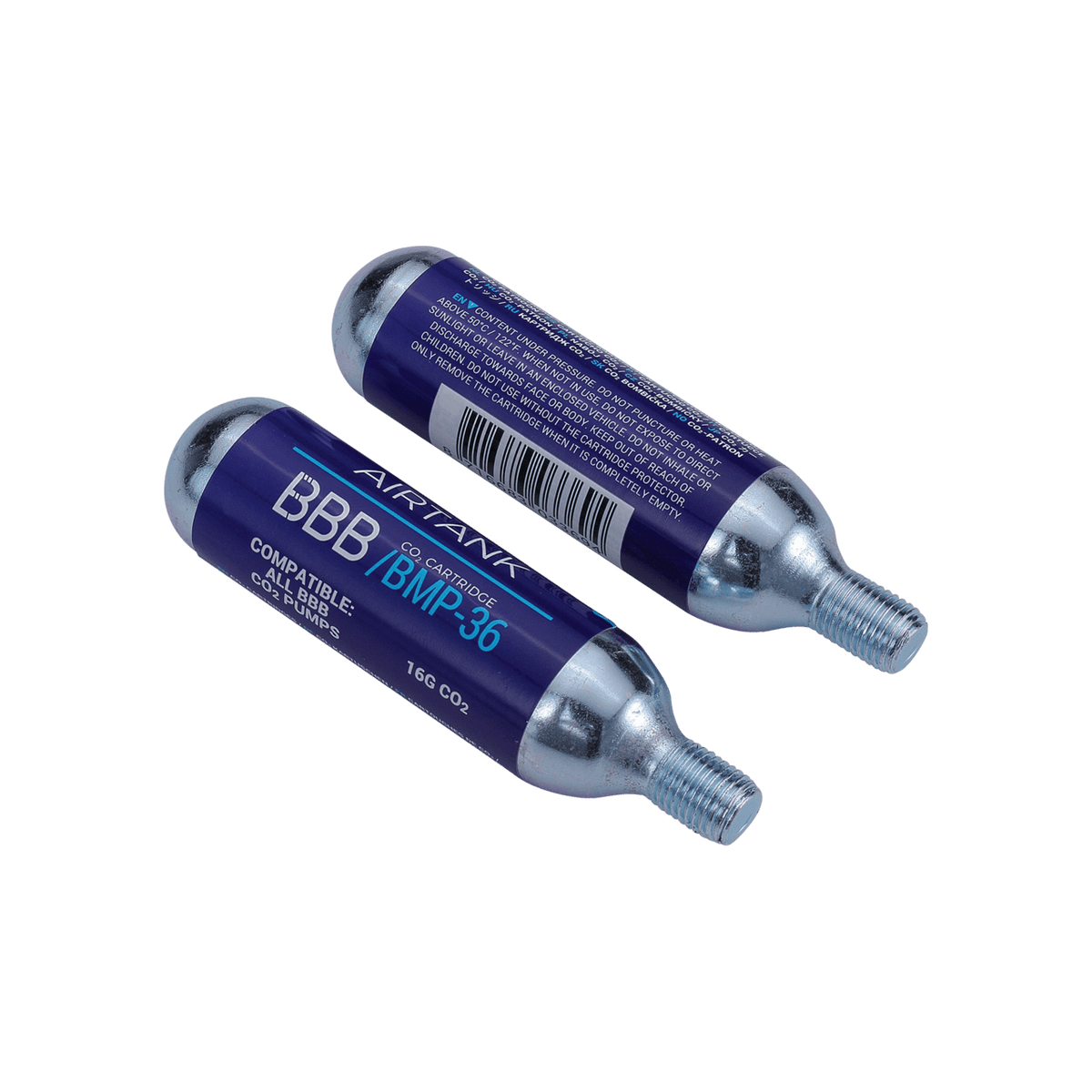 BBB Cycling kerékpáros CO2 pumpa patron BMP-35 AirTank, 16gramm, menetes, 2 db