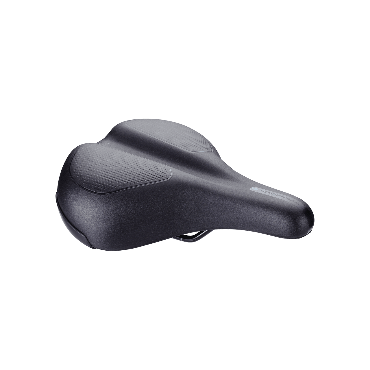 BBB Cycling kerékpáros nyereg BSD-102 ComfortPlus Relaxed, unisex, kiegyenesedett testtartáshoz ajánlott, emlékező szivacsos, 205mm széles, fekete