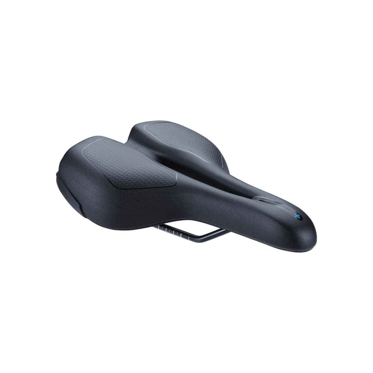 BBB Cycling kerékpáros nyereg BSD-112 SportPlus, unisex, aktívkerékpározási testtartáshoz ajánlott, emlékező szivacsos, 185mm széles, fekete