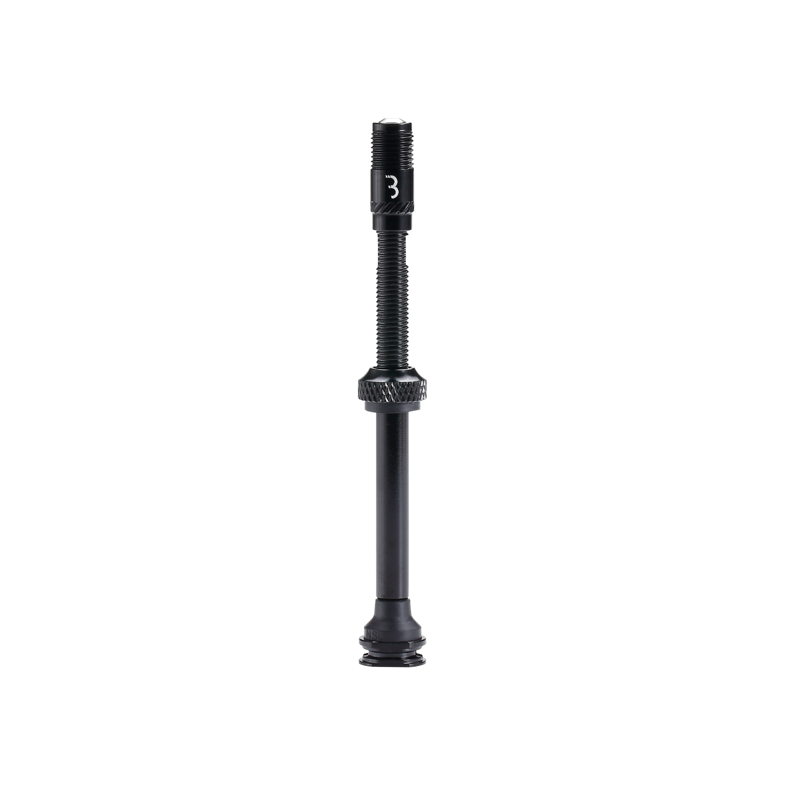 BBB Cycling kerékpáros tubeless szelep BTI-166 Al Valve Corecap, alu, letekerhető szeleppel, auto szelep, presta törzs, 2 db, 80 mm, fekete