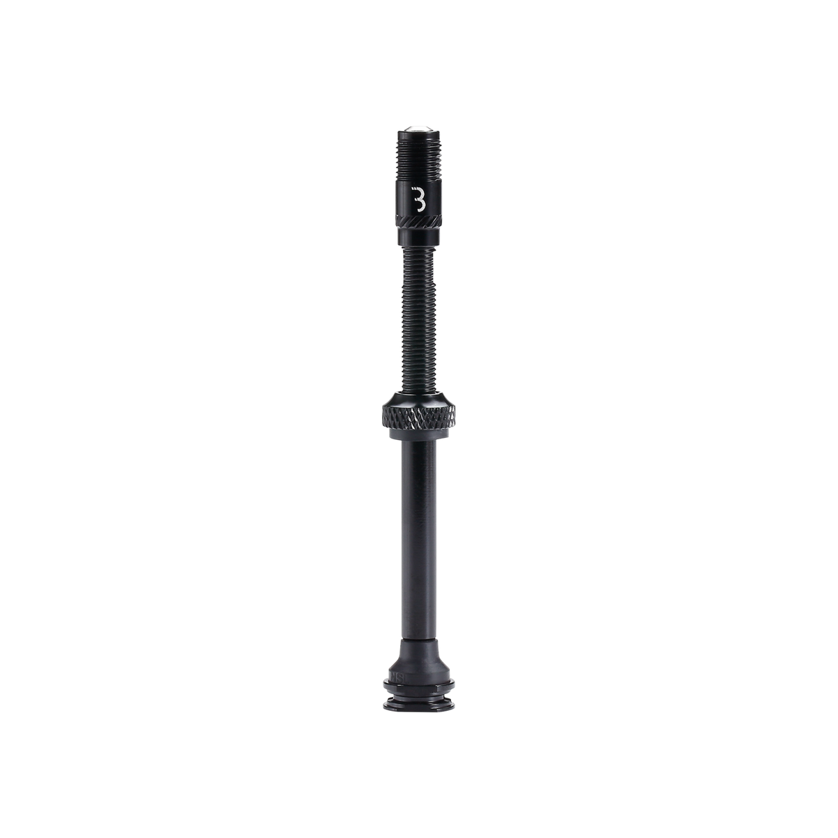 BBB Cycling kerékpáros tubeless szelep BTI-166 Al Valve Corecap, alu, letekerhető szeleppel, auto szelep, presta törzs, 2 db, 80 mm, fekete