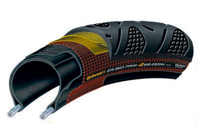 Continental országúti kerékpáros külső gumi 32-622 Grand Prix 4-Season 700x32C fekete/fekete, DuraSkin hajtogathatós
