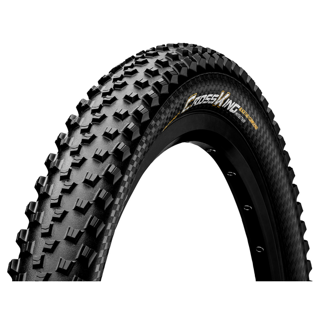 Continental MTB kerékpáros külső gumi 55-559 Cross King ProTection 26x2,2, hookless felni kompatibilis, tubeless ready, fekete/fekete, Skin hajtogathatós