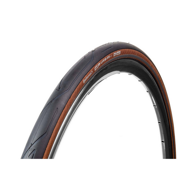 Continental országúti kerékpáros külső gumi 35-622 Grand Prix Urban 700x35C fekete/kávé barna, hajtogathatós Skin  - 1 éves defektgaranciával