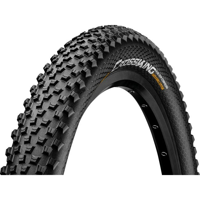 Continental MTB kerékpáros külső gumi 70-584 Cross King ShieldWall 27,5x2,8, hookless felni kompatibilis, tubeless ready, fekete/fekete, hajtogathatós