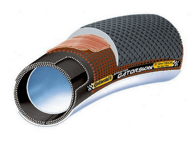 Continental tömlős kerékpáros külső gumi 28x22mm Sprinter GatorSkin fekete/fekete, DuraSkin