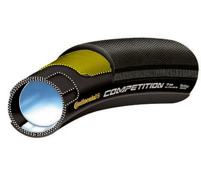 Continental tömlős kerékpáros külső gumi 28x25mm Competition fekete/fekete, Skin