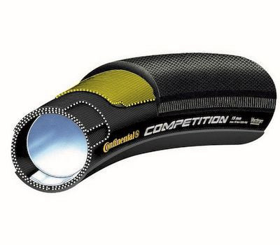 Continental tömlős kerékpáros külső gumi 28x25mm Competition TT fekete/fekete, Skin