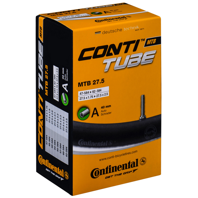 Continental kerékpáros belső gumi 57/70-584 MTB 27,5 wide B+ A40 dobozos (Egységkarton: 25 db)