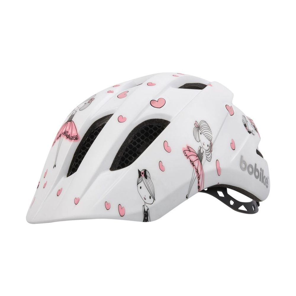 Bobike kerékpáros gyerek sisak PLUS, In-Mold, balerinás fehér/mintás, XS (48-53 cm)