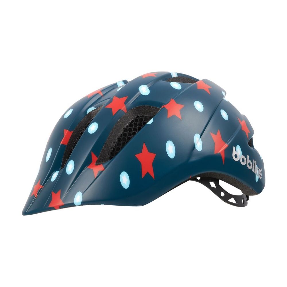 Bobike kerékpáros gyerek sisak PLUS, In-Mold, csillagos navy kék/mintás, S (52-56 cm)