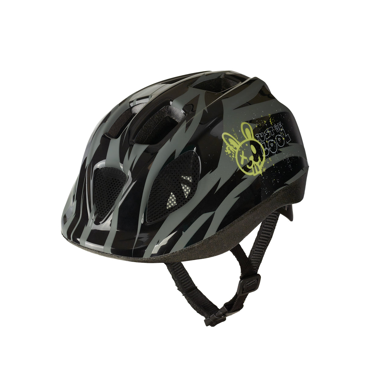 Polisport kerékpáros gyerek sisak Cool Rabbit fekete/szürke/mintás, S (52-56 cm)