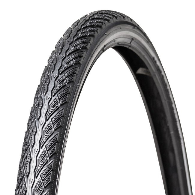 Vee Rubber kerékpáros külső gumi 47-559 26x1,75 VRB447 Comfort Plus, 3mm defektvédelemmel, reflektoros, fekete